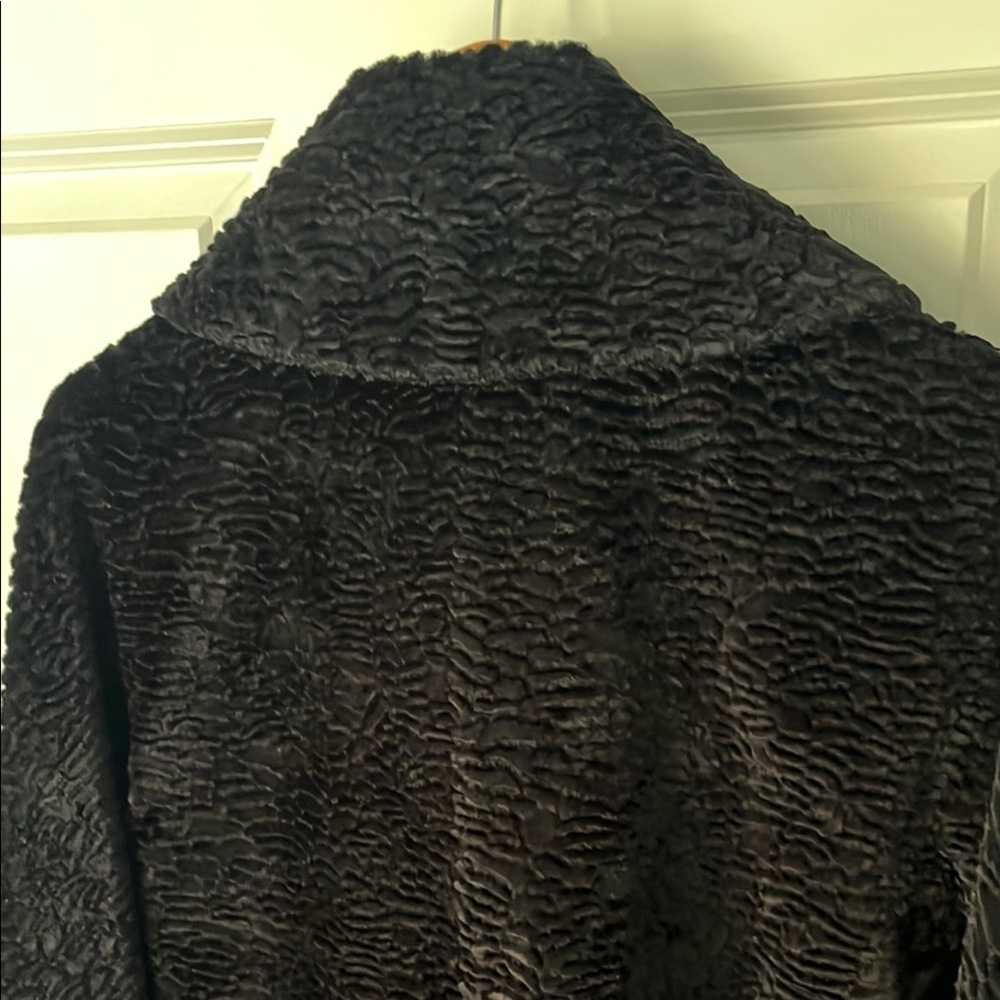 Talbots Black Teddy Jacket Plush pattern dress jacket size medium - Picture 12 of 12